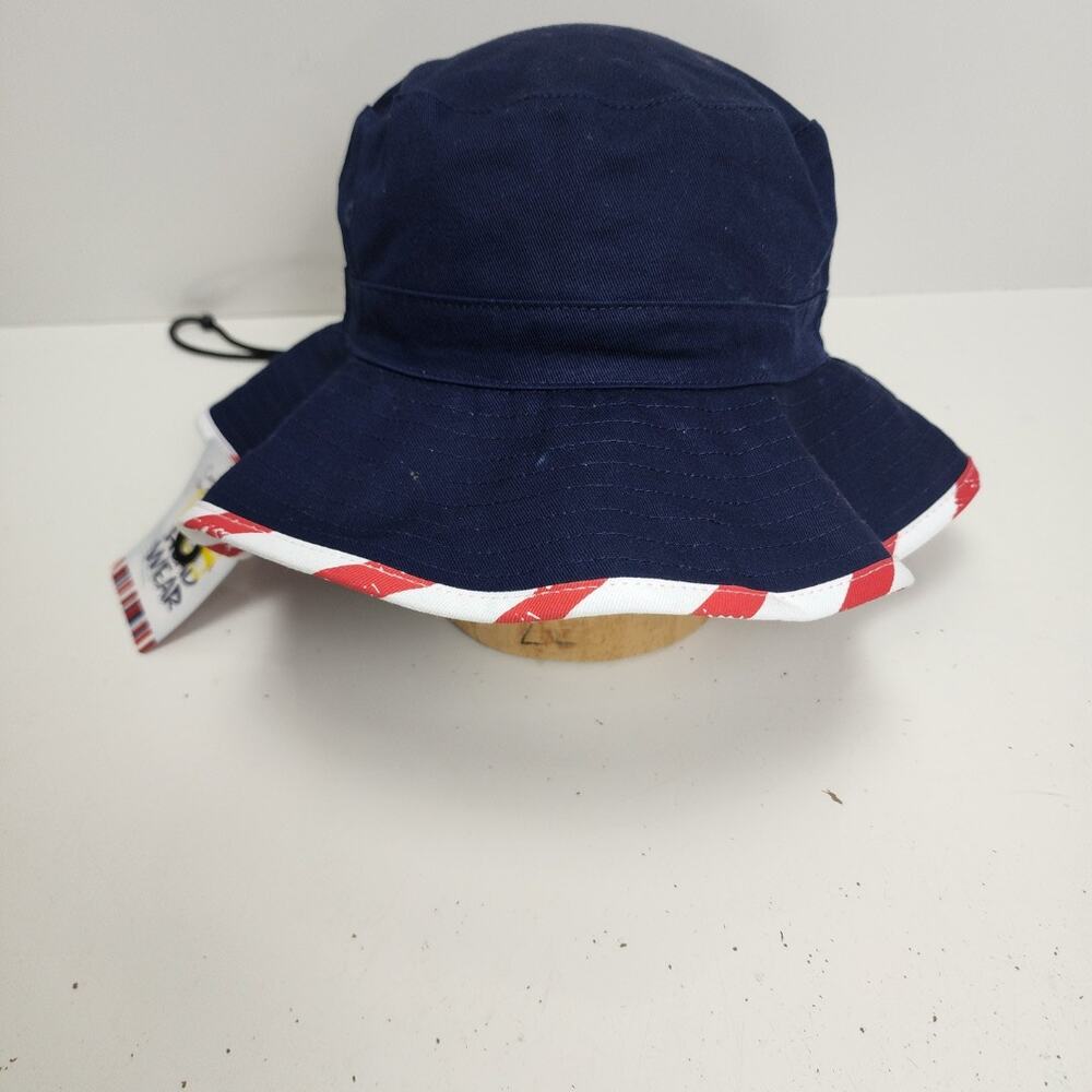 Target Sun Hat Wide Brim Americana Reversible Bucket Bonnie Cap Hat Drawstring